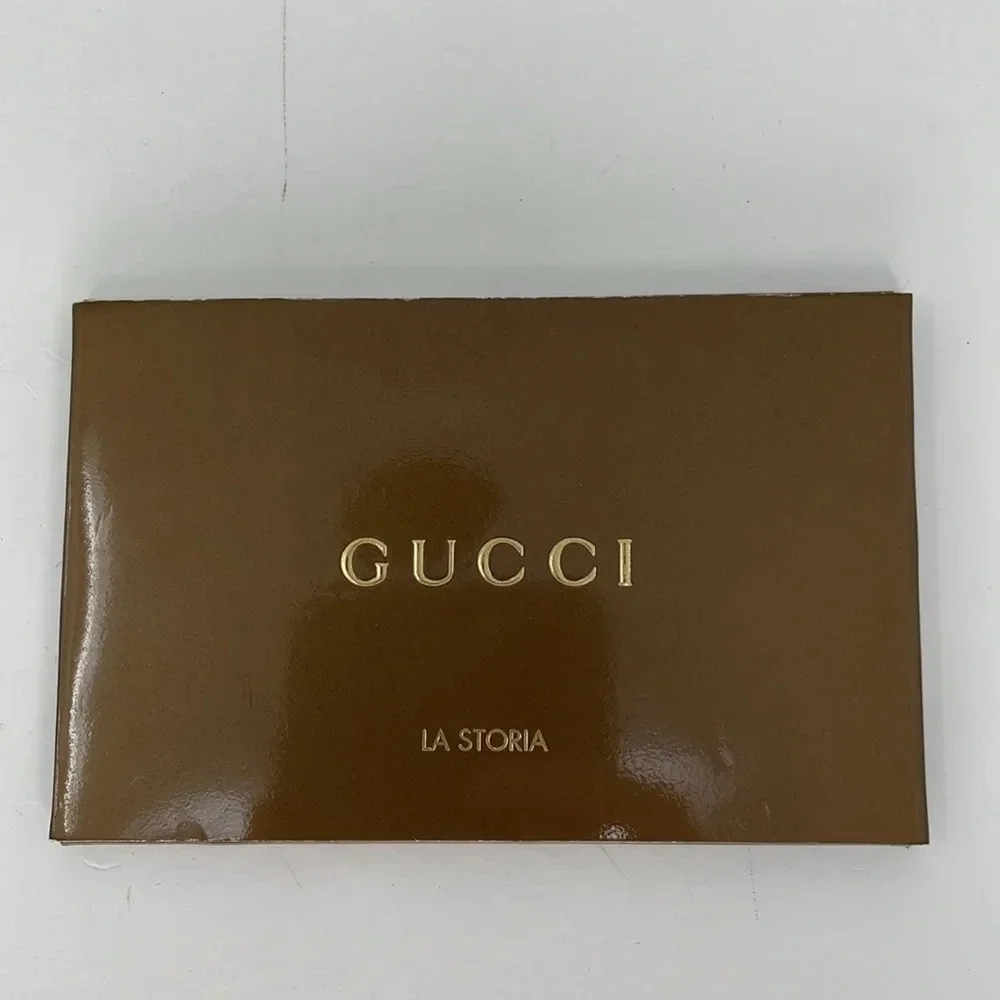 GUCCI Wallet Women's Gold Bronze Folding Magnetic Closure Dust Bag - Picture 9 of 16